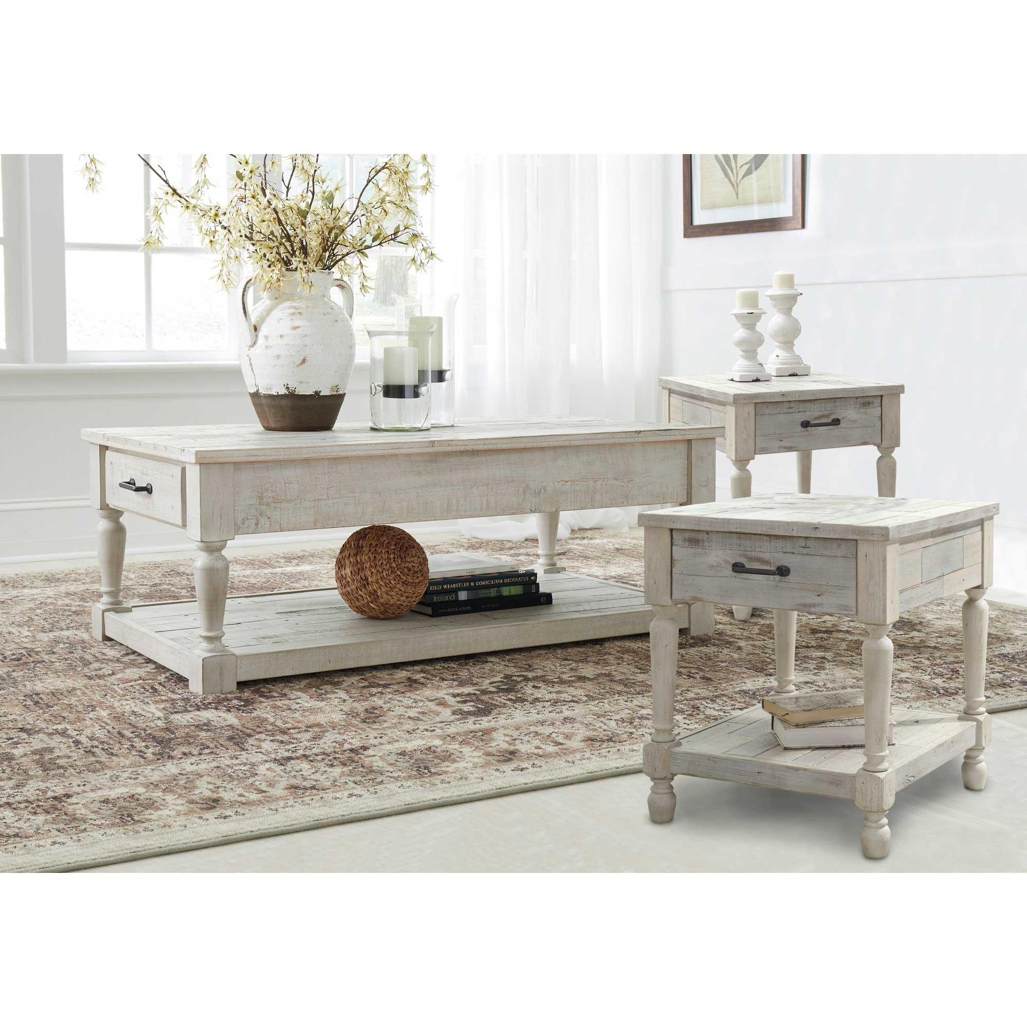 Rent to Own Ashley 3Piece Shawnalore Coffee Table w/ 2 End Tables at